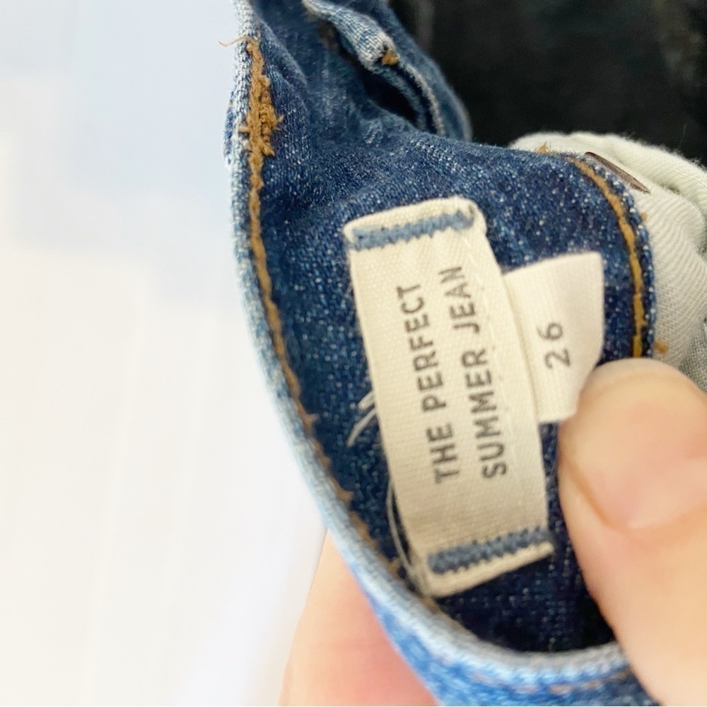 Madewell | The Perfect Summer Jean Distressed Raw Hem Size 26 - Picture 6 of 13
